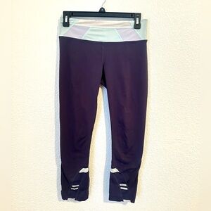 Lululemon Leggings Run Inspire Crop II Women’s 6 Blue Activewear Pants